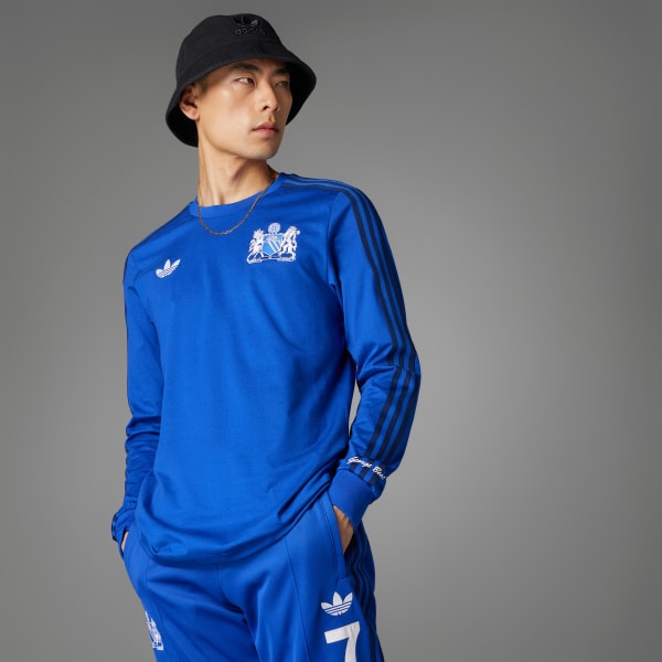adidas Manchester United George Best Long Sleeve Jersey - Blue