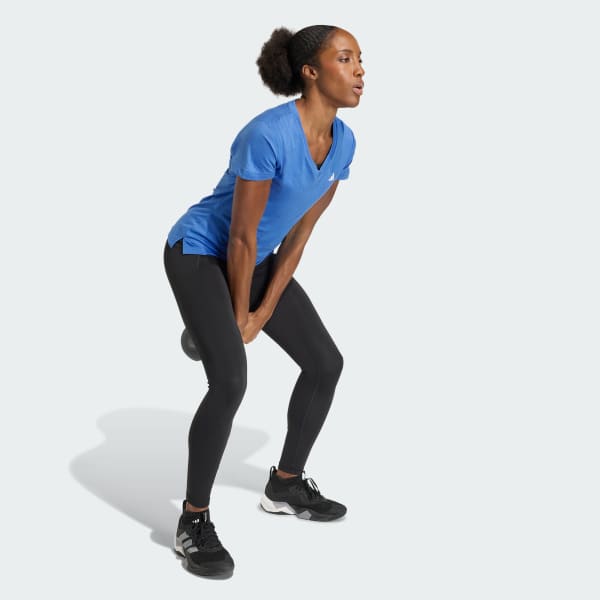 Bleu T-shirt col V Workout Essentials