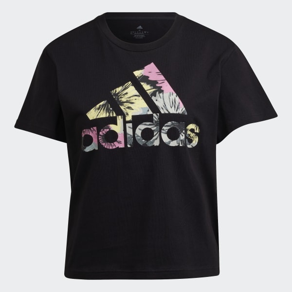 cerná Allover Print Regular T-Shirt