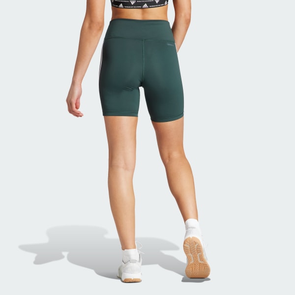 adidas Training Essentials 3-Stripes High-Waisted Short Leggings