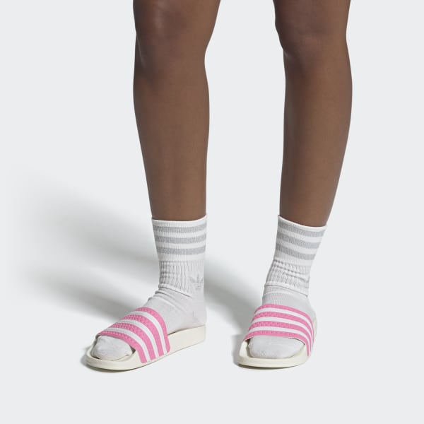 Chinelo Adilette Rosa adidas adidas Brasil