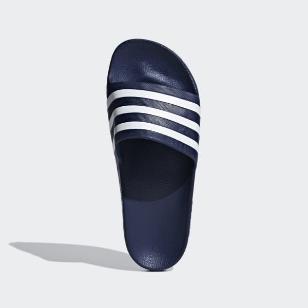 blue adidas slides