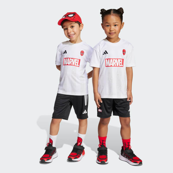 White Marvel Spider-Man Tee Set Kids