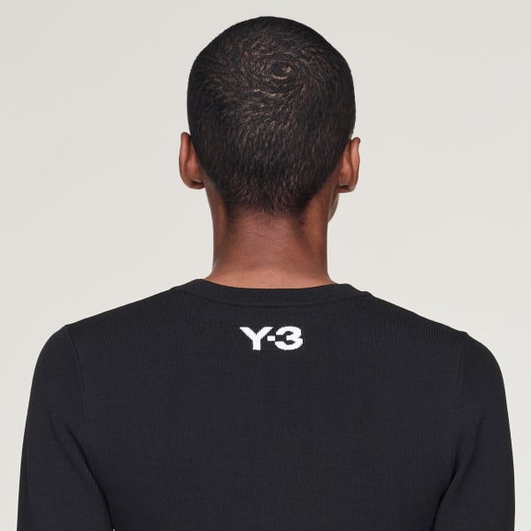 adidas Y-3 3-Stripes Long Sleeve Tee - Black | Free Shipping with