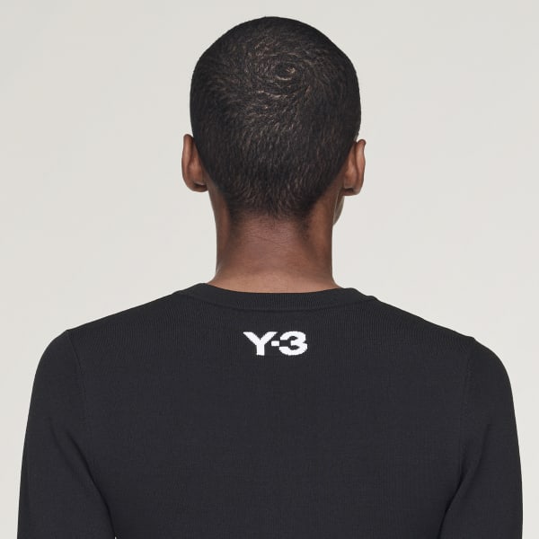 adidas Y-3 3-Stripes Long Sleeve Tee - Black | Free Shipping