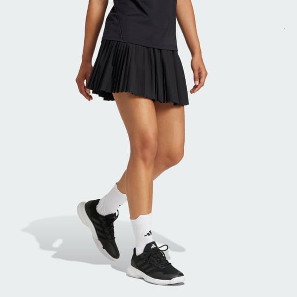 Schwarz Club Pleated Tennisrock
