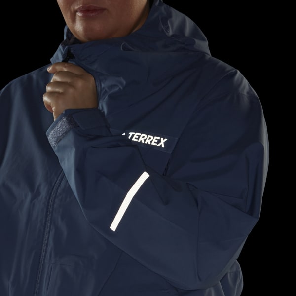 Blue Terrex Multi RAIN.RDY 2.5-Layer Rain Jacket (Plus Size)