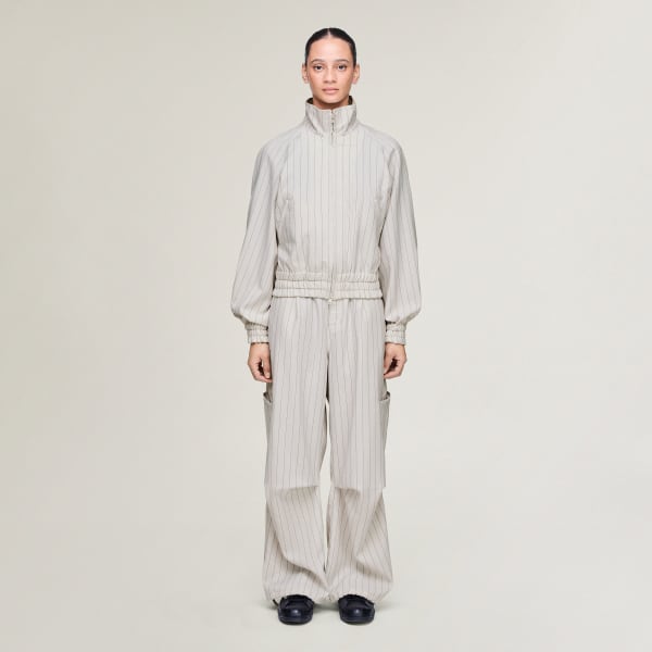 ホワイト Y-3 PINSTRIPE UT STRAIGHT LEG PANTS