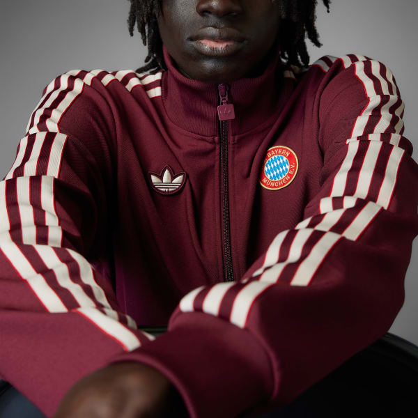 Burgundy FC Bayern Terrace Icons Track Top