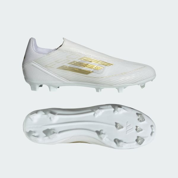 White laceless football boots top