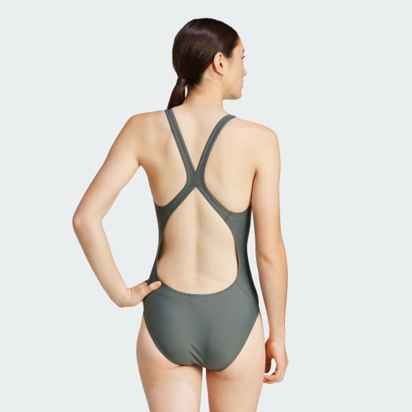 Grey 3 Bar Logo Swimsuit