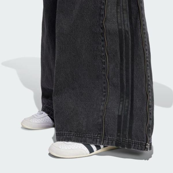 Black Adilenium Season 3 Zip Washed Denim Pants