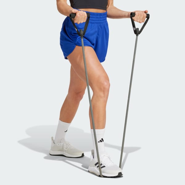 Azul Shorts Malha Cintura Alta Pacer Essentials