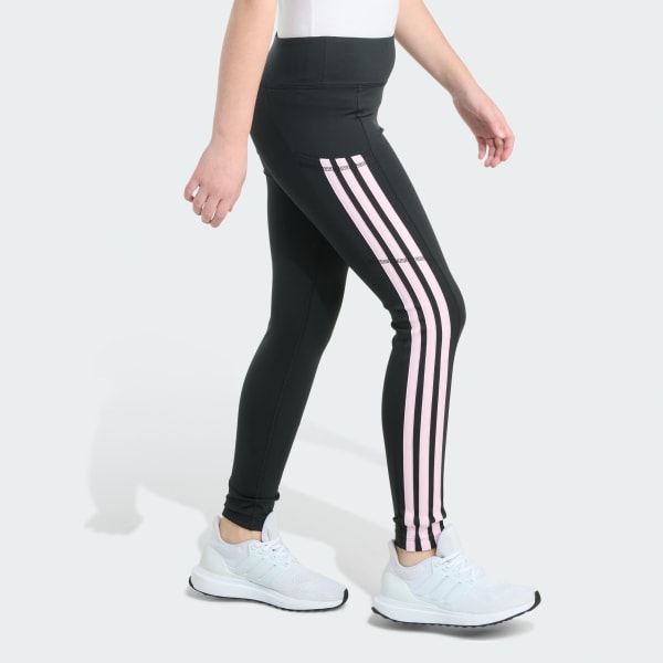 Black Detached Waistband Cell Phone Pocket 3-Stripe Legging
