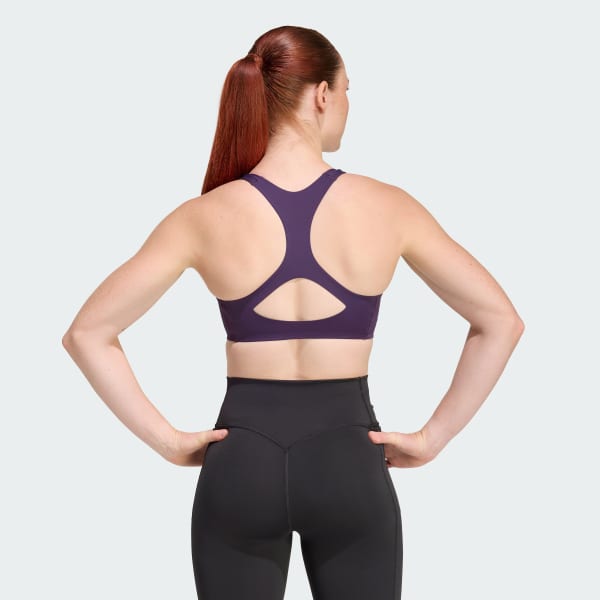 Roxo Top Médio Suporte Adizero Run