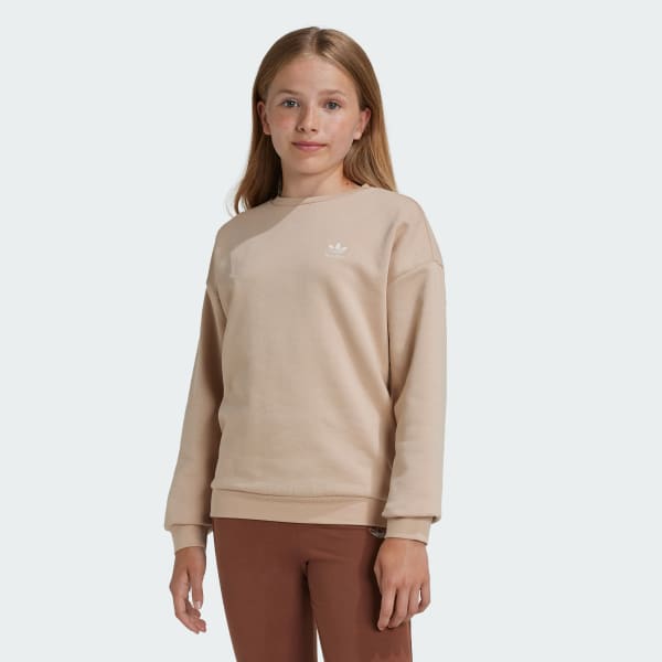 Beige Boyfriend Crew Sweatshirt