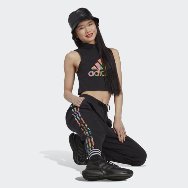 Negro Pantalón Estampado