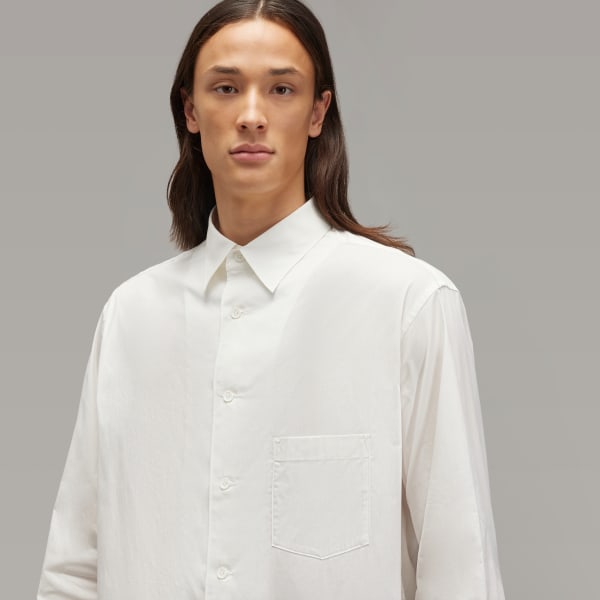 ワンピース Y 3 Men Long Tops JM3202 WHITE adidas Y-3 Graphic Shirt - White | Free Shipping with
