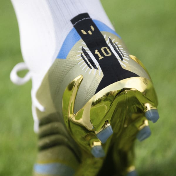 Adidas X Speedportal Leyenda. 1 FG Messi WM 2022 Gold Gr. 45 1/3