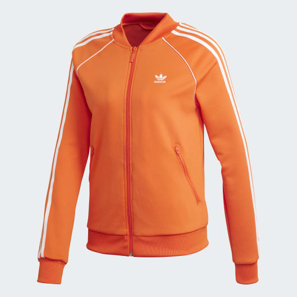 adidas sst track jacket orange