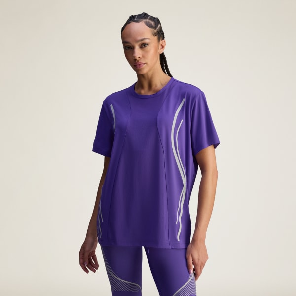 สีม่วง เสื้อวิ่ง adidas By Stella McCartney
