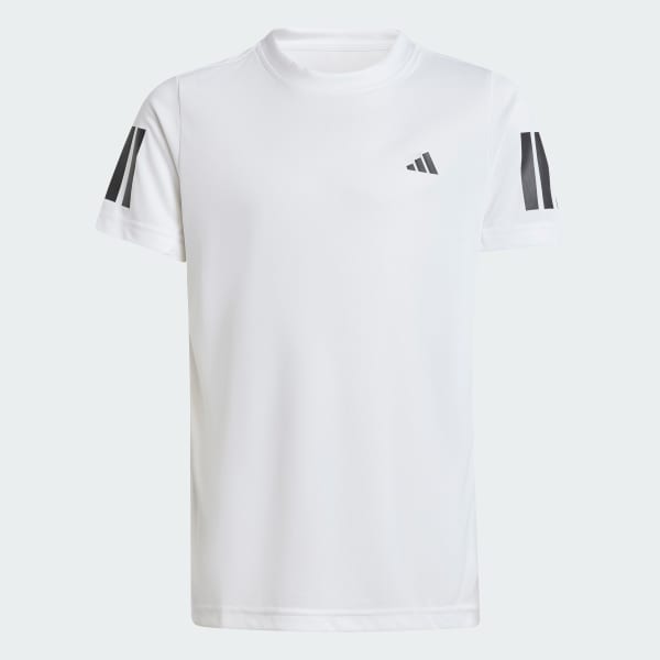 Blanco Polera de Tenis Club 3 Tiras para Niños