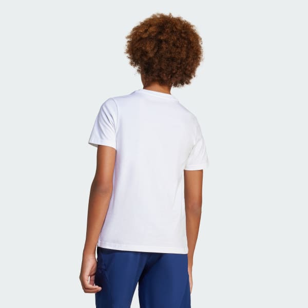 White Messi Name and Number Graphic Tee Kids