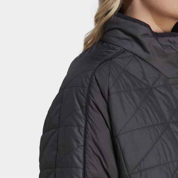 Black quilted best sale jacket plus size