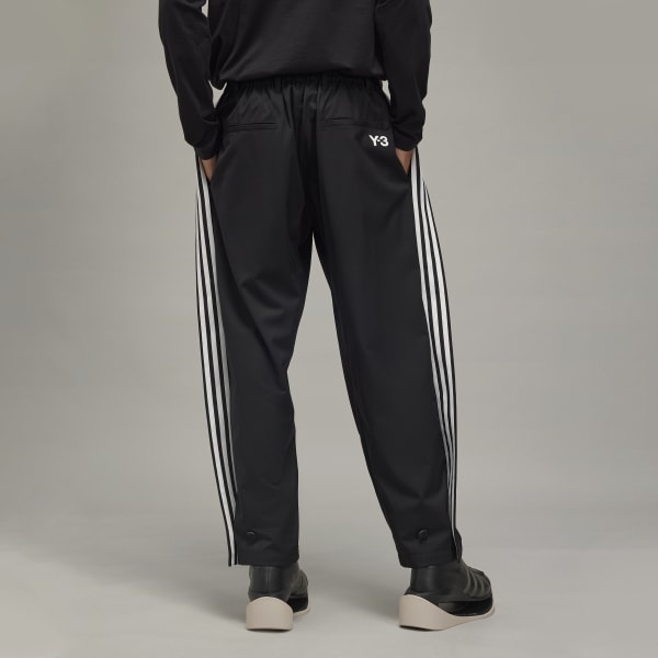 adidas Y-3 Refined Wool Track Pants - 3-Stripes - Black | Free