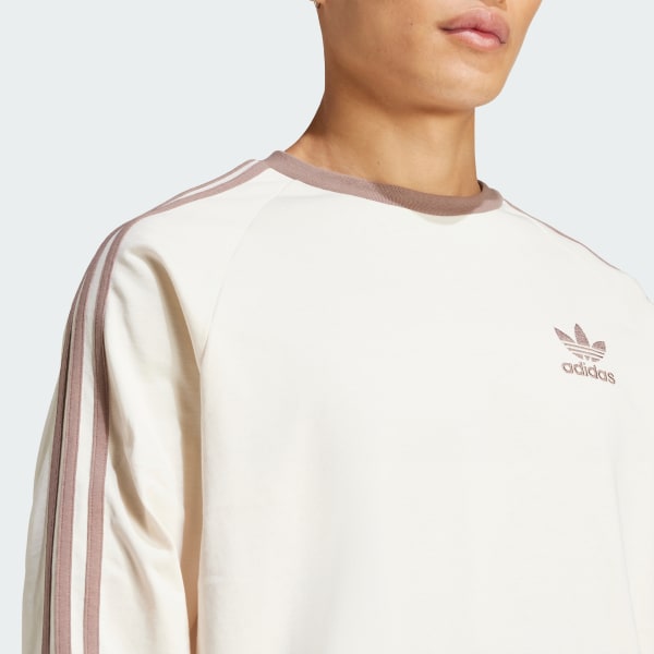 adidas Adicolor Classics 3-Stripes Long Sleeve Tee - White