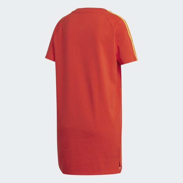 Adidas 3 stripe dress red shop