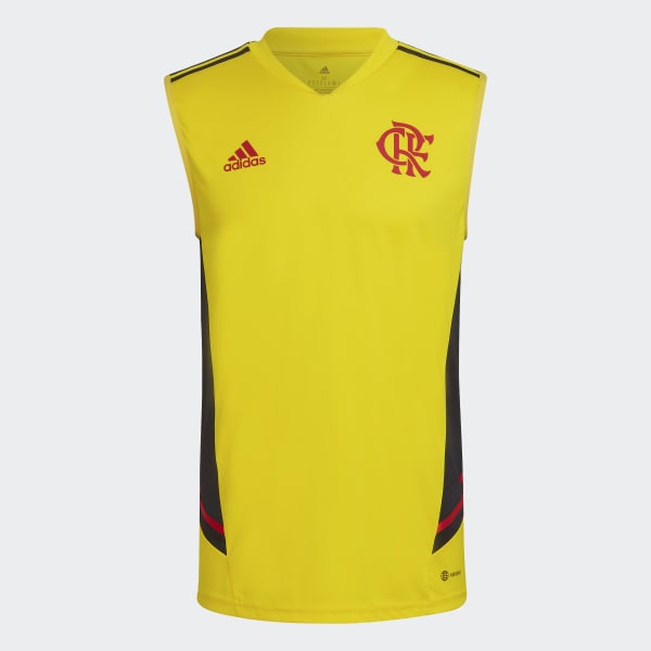 حي فقير الغسيل بالعملة المعدنية جريمة  Camisa Sem Mangas CR Flamengo Condivo 22 - Amarelo adidas | adidas Brasil