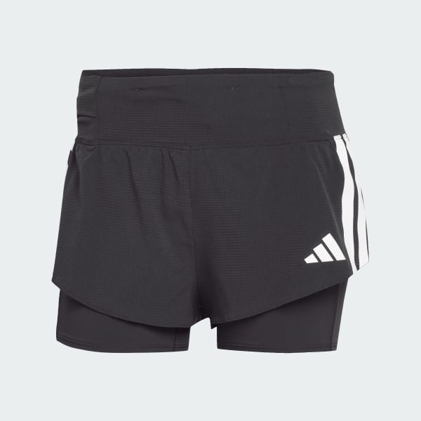 Black Adizero Running 2-in-1 Gel Pocket Shorts