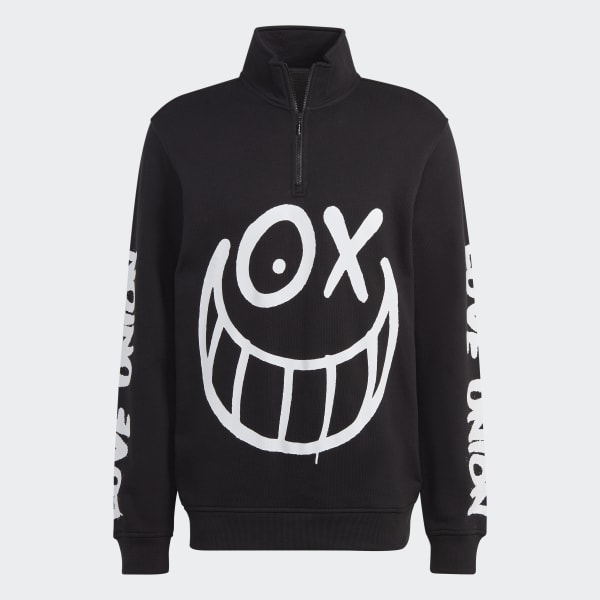 Svart adidas Originals x André Saraiva Half-Zip Pullover