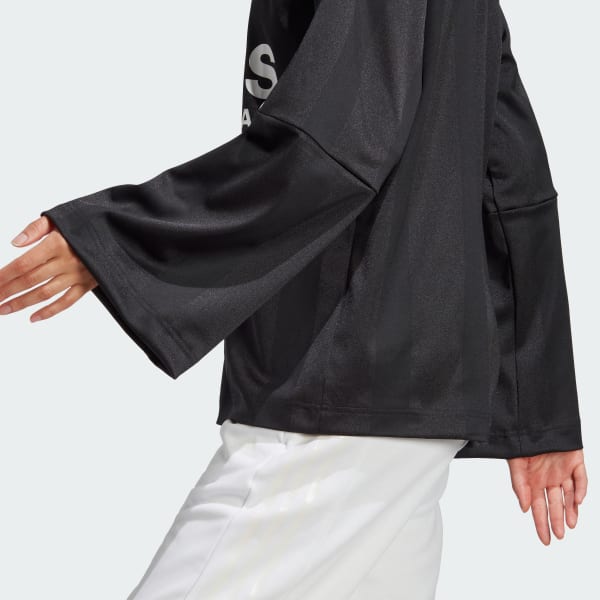 ★★Adairs★★ Tiro long sleeve jacquard jersey black IX1336 adidas Women's Lifestyle Jacquard Long Sleeve Jersey - Black