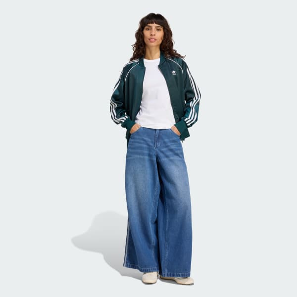 Vert Veste de survêtement satin SST Adicolor