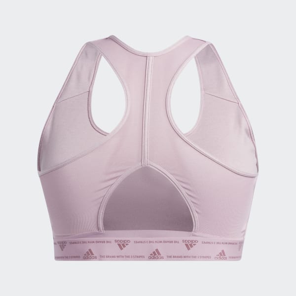 Pourpre Brassière adidas Powerreact Training Maintien moyen (Grandes tailles) R0967