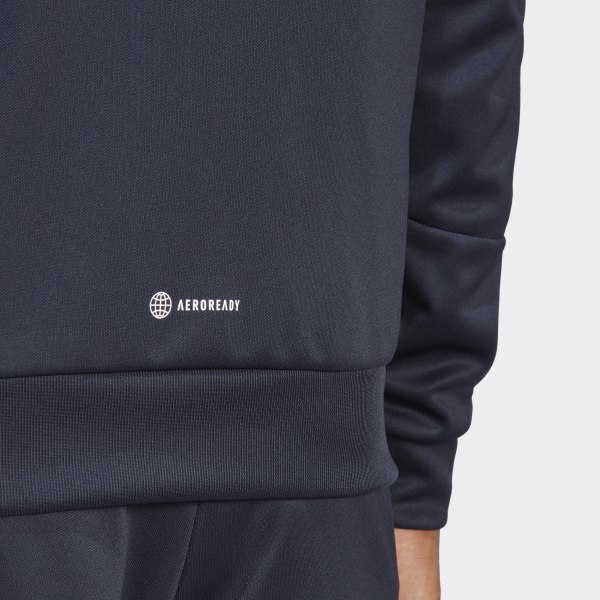 Azul Sudadera Ajustada con Cierre