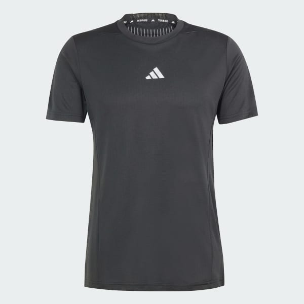 JUST T TWIN 黒/グレー トレーニングウェア アディダス Designed for Training HIIT ワークアウトHEAT. RDY 半袖T