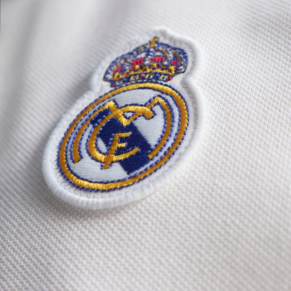 Bialy Koszulka polo Real Madrid Terrace Icons Long Sleeve