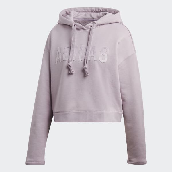 adidas cropped hoodie velvet