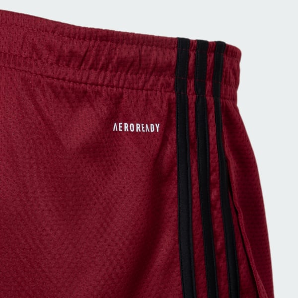Borgonha Shorts Malha adidas Três Listras AEROREADY