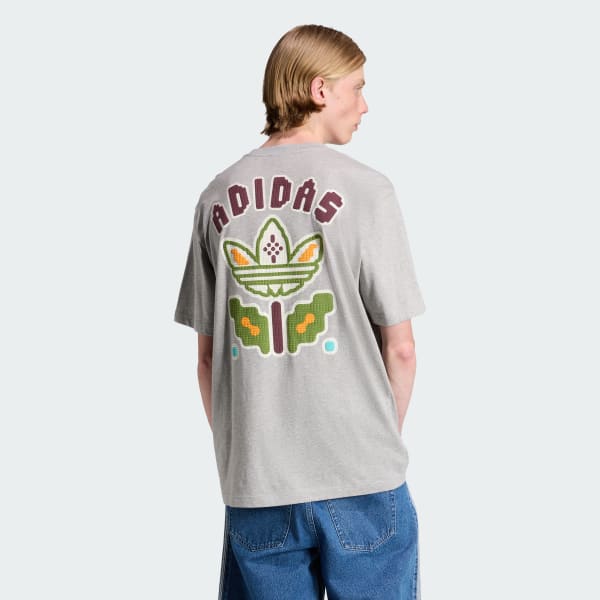 Gris Camiseta Monogram Holgada