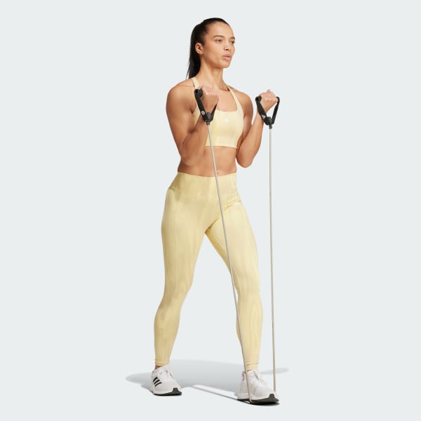 Amarillo Mallas Optime Estampadas Largo Completo