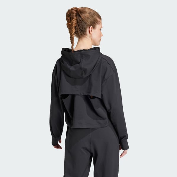 Nero Felpa con cappuccio Power Loose Fit Back-Ventilation