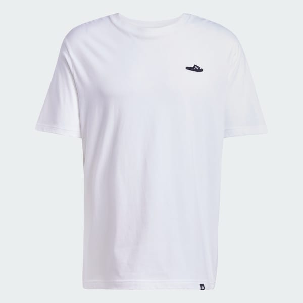Blanco Polera Lounge Slide Estampada