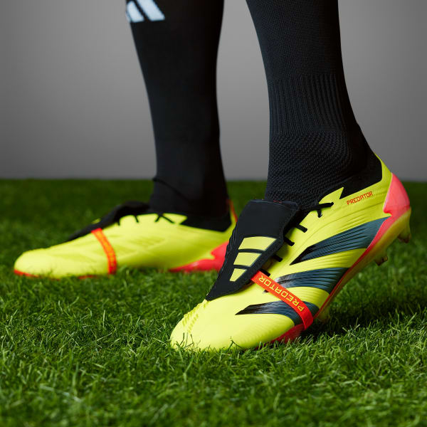 Amarillo Calzado de Fútbol Predator Elite Lengüeta Plegable Terreno Firme