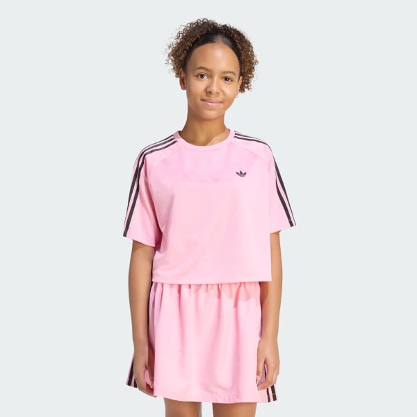 Rosa CAMISETA BOXY FOLGADA JAQUARD