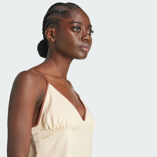 Rosa Vestido Largo Fashion Monogram Satén