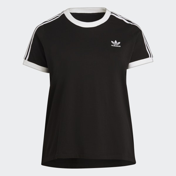 Preto T-shirt 3-Stripes Adicolor Classics (Plus Size) 28250